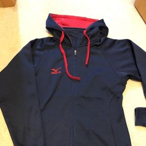 Mizuno zip up hoodie sweatshirt